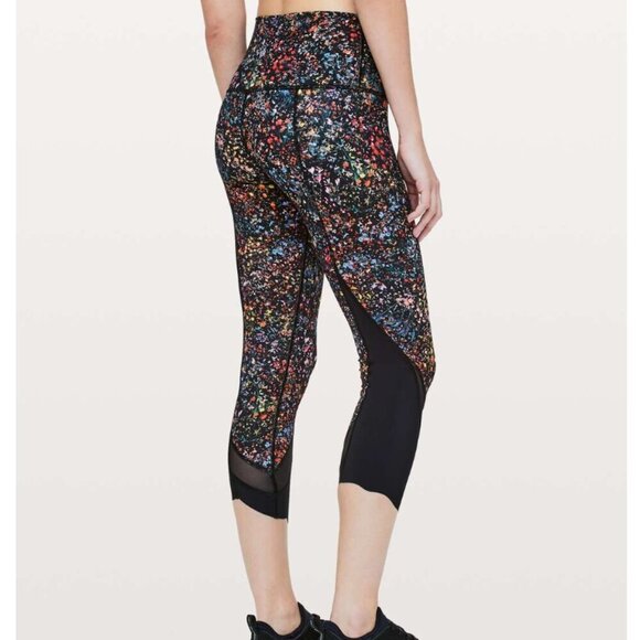 Lululemon Women's Multicolor Wunder Under Crop Scallop Leggings - Picture 1 of 6